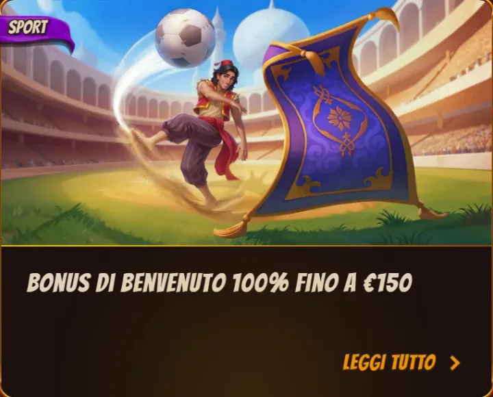 Bonus di benvenuto 100 fino a eur150